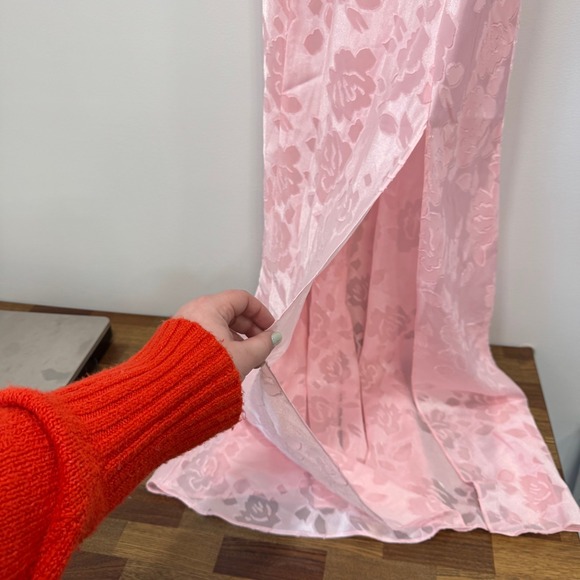 Victorias Secret Large‎ Slip Dress Gold Label Vintage Maxi Sheer Floral Lingerie - Picture 2 of 6